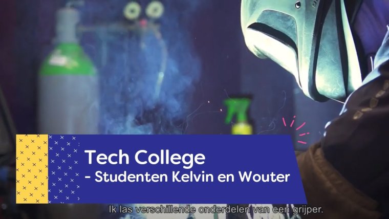YouTube video - Kelvin en Wouter over hun bbl opleiding op de Tech Campus