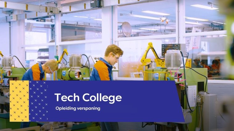 YouTube video - Studenten over de opleiding Allround Verspanen op het Tech College in Nieuwegein